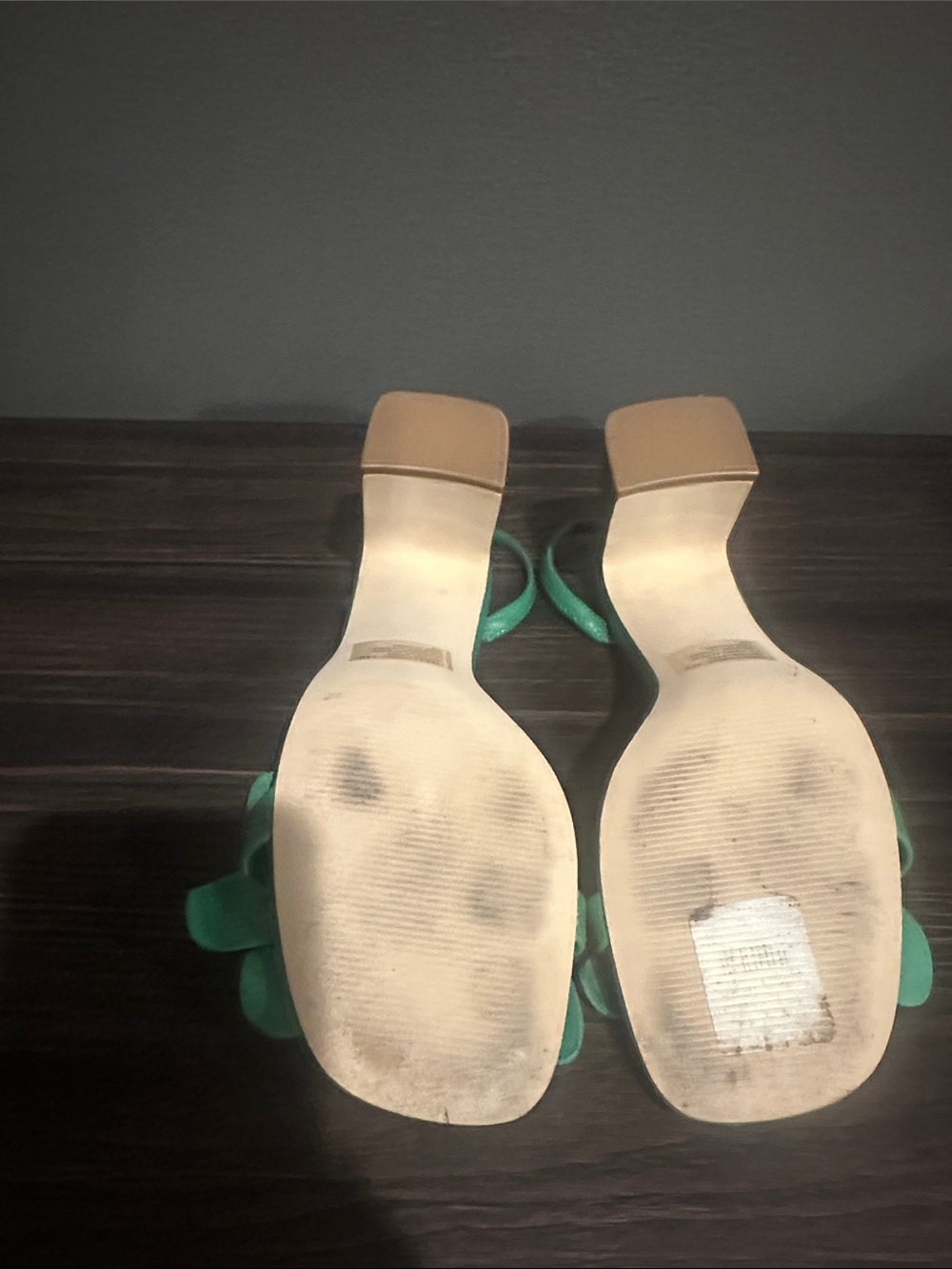 Steve Madden Emerald Green Floral Slingback Heels - Picture 6 of 7